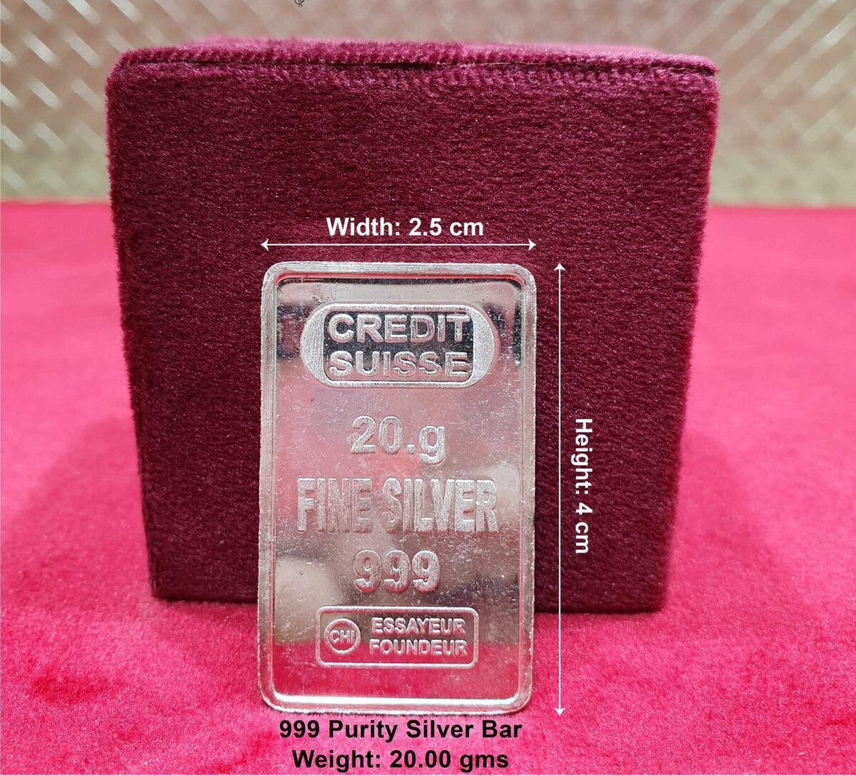 999 Pure Silver Bar 20 gms - Image 1