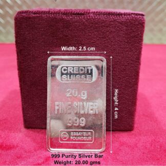 999 Pure Silver Bar 20 gms