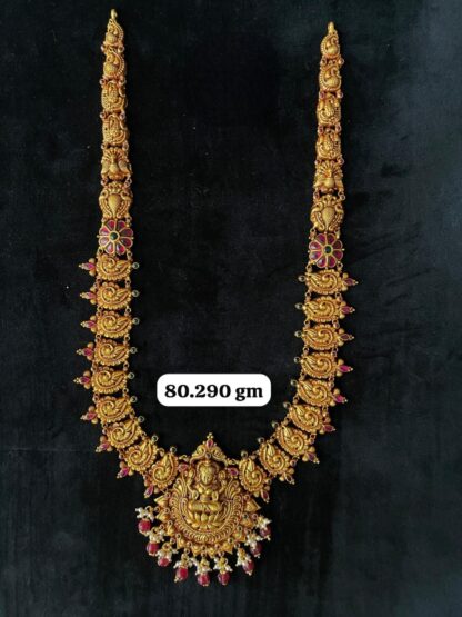 Temple Long Necklace in Pure Silver 925 BIS Hallmarked