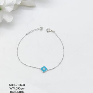 Stunning Floral Beads Bracelet in Sterling Silver Pure 925