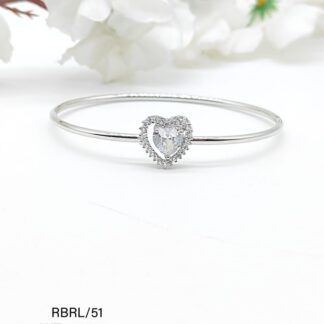 Stunning ladies Heart Shaped Bracelet in Sterling Silver Pure 925