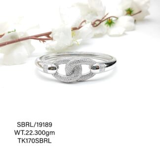 Ladies White Knot Bracelet in Sterling Silver Pure 925 BIS Hallmarked