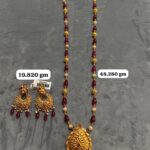 Temple Half Necklace With Earing in Pure Silver 925 BIS Hallmarked