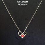 Chain with Heart Pendent in Sterling Silver 925