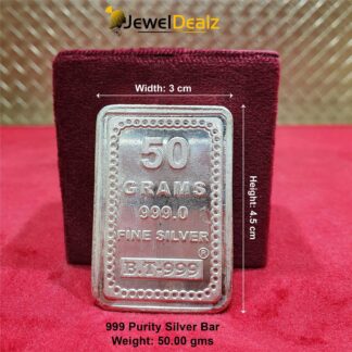 999 Pure Silver Bar 50 gms
