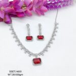 Stunning  Red Stone Necklace  set in Sterling Silver 925