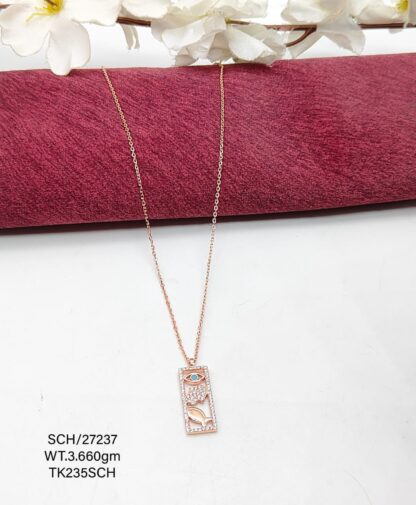 Sleek Bar Pendent Necklace in Sterling Silver925