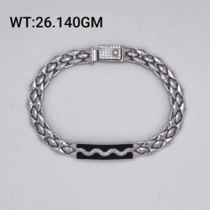 Men's Antique Bracelet in Sterling Silver Pure 925 BIS Hallmarked