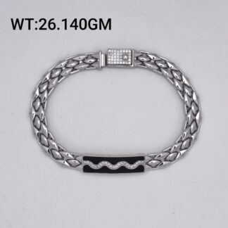 Men's Antique Bracelet in Sterling Silver Pure 925 BIS Hallmarked