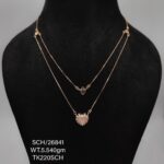 Luxurious Chain with Heart Pendant in Sterling Silver 925