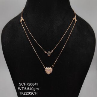 Luxurious Chain with Heart Pendant in Sterling Silver 925