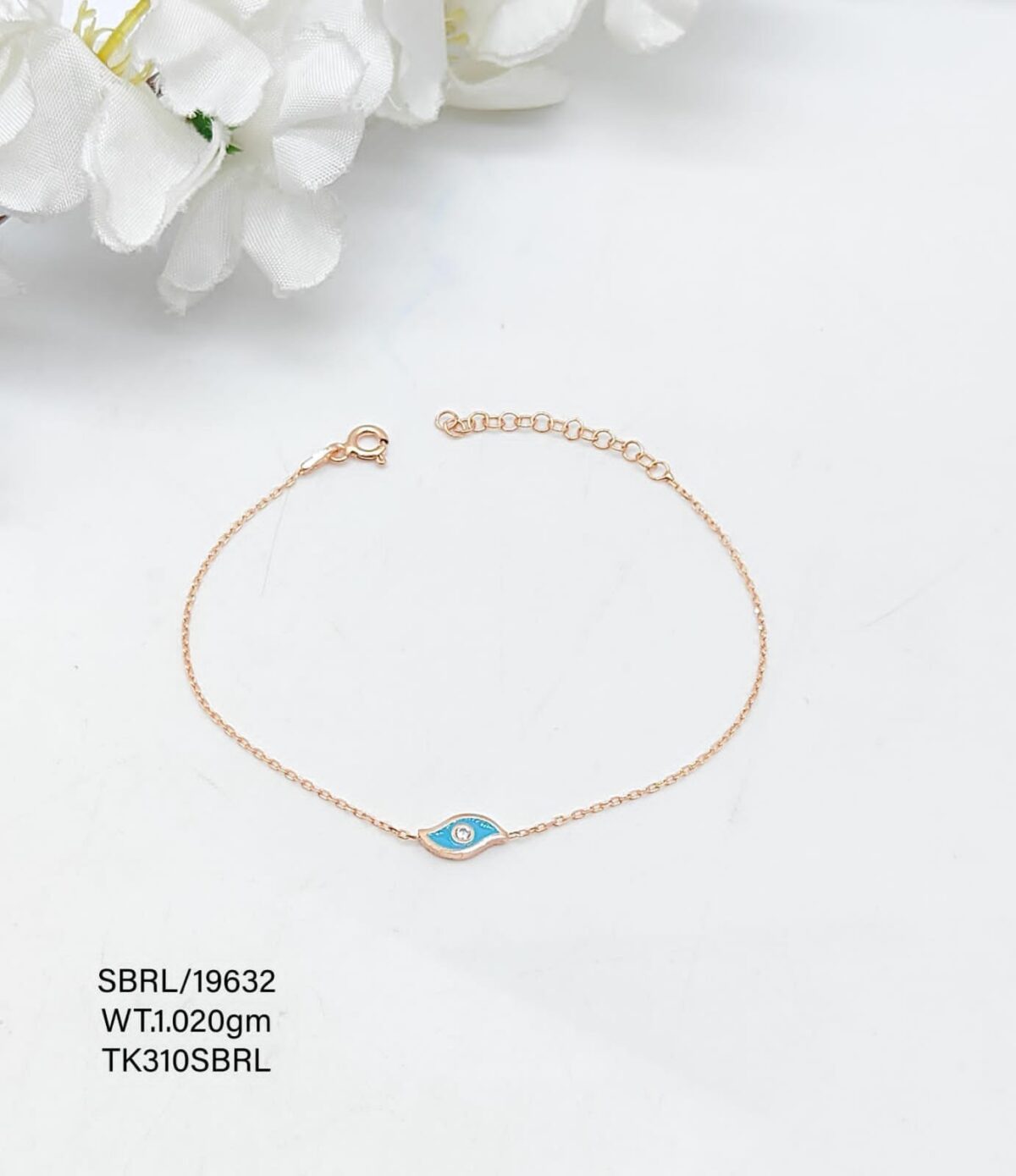 Stunning Evil Eye Beads Bracelet in Sterling Silver Pure 925 - Image 1