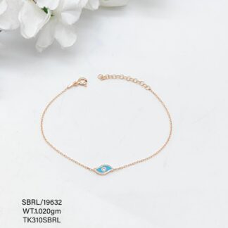 Stunning Evil Eye Beads Bracelet in Sterling Silver Pure 925