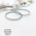 Casting Silver Bangles with Gold Polish 925 BIS Hallmarked