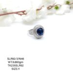 Stunning Blue Stone Ladies Ring in Sterling Silver 925
