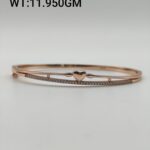 Heart Bracelet in Rose Gold Sterling Silver Pure 925