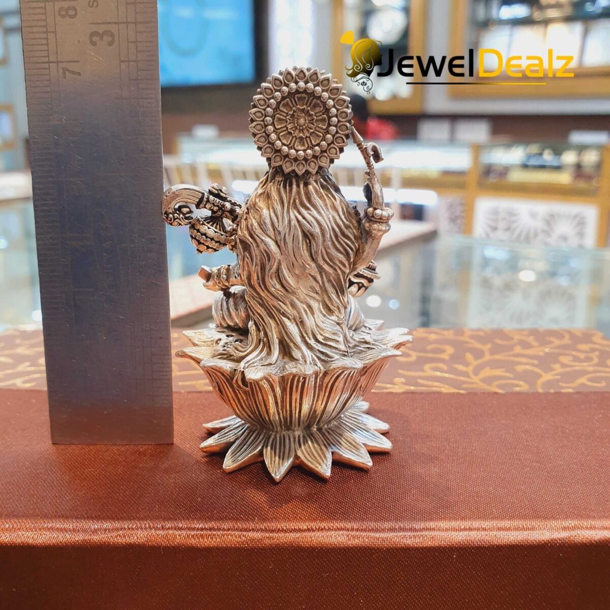 Saraswati Idol in Pure Silver 925 Hallmarked - Image 2