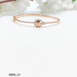Stunning Rose Gold Ladies Bracelet in Sterling Silver Pure 925