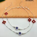 Elegant Evil Eye Payal/Anklet in Pure 925 Silver BIS Hallmarked