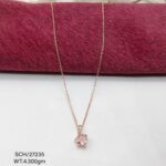 Elegant Pink Diamond Pendent Necklace in Sterling Silver925