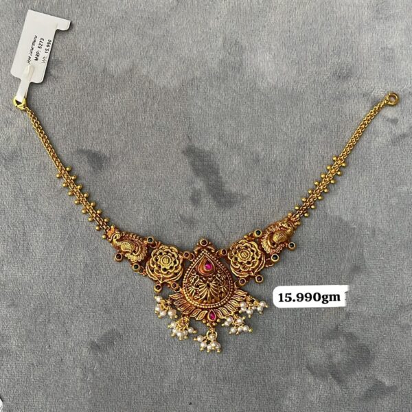 Temple Half Necklace in Pure Silver 925 BIS Hallmarked