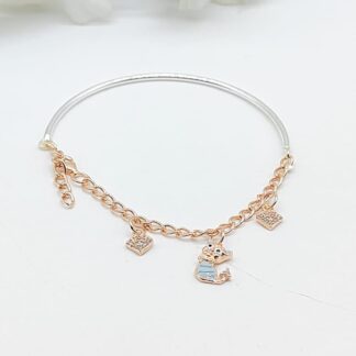 Stunning Charm Ladies Bracelet in Sterling Silver Pure 925