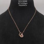 Elegant Dual Heart Pendent Necklace in Sterling Silver925