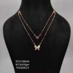 Luxurious Chain with Butterfly Pendant in Sterling Silver 925