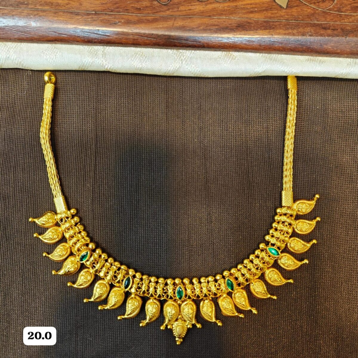 Temple Half Necklace in Pure Silver 925 BIS Hallmarked