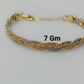 Braided Omega Ladies Bracelet in Sterling Silver Pure 925