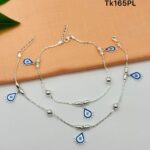 Elegant Evil Eye Payal/Anklet in Pure 925 Silver BIS Hallmarked