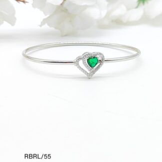 Stunning Heart Shaped ladies Bracelet in Sterling Silver Pure 925