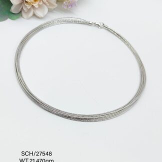 Omega Neck Chain in Sterling Silver Pure 925 BIS Hallmarked