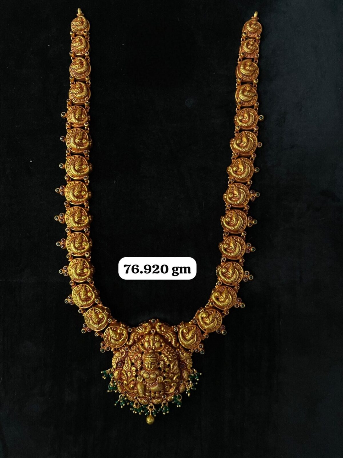 Temple Long Necklace in Pure Silver 925 BIS Hallmarked