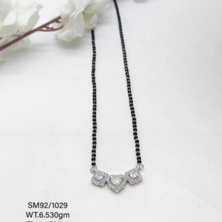 Solitaire Pretty Mangalsutra  In Pure Silver