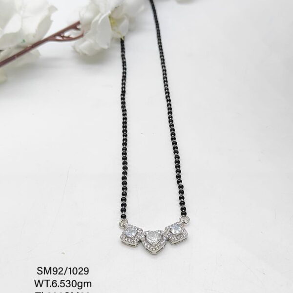 Solitaire Pretty Mangalsutra  In Pure Silver