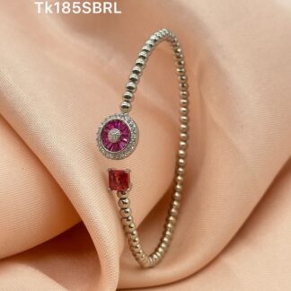 Vibrant Ruby Bracelet in Rose Gold in Sterling Silver Pure 925