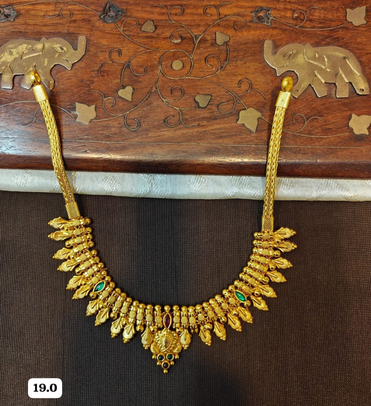 Temple Half Necklace in Pure Silver 925 BIS Hallmarked