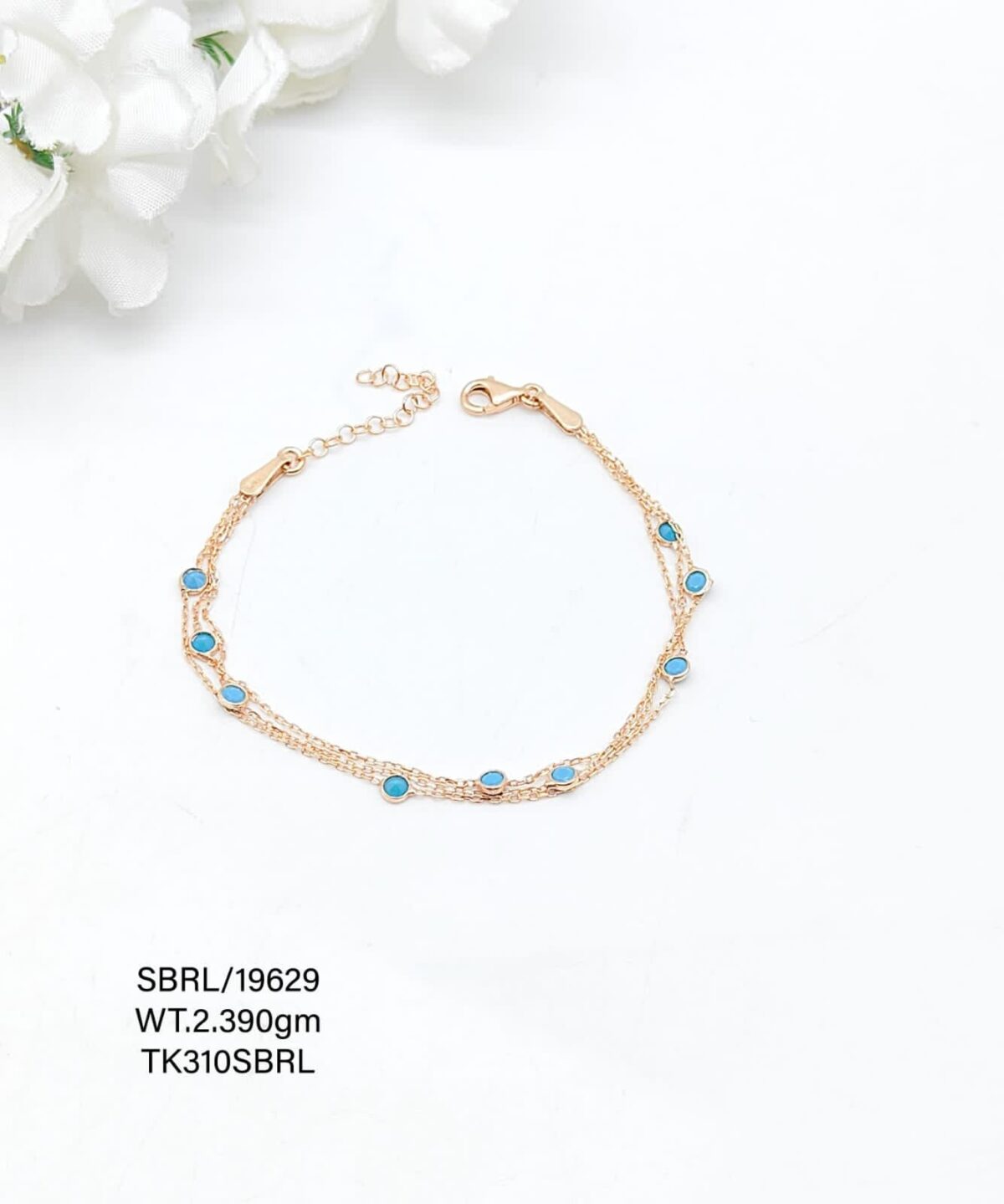 Stunning Beads Bracelet in Sterling Silver Pure 925