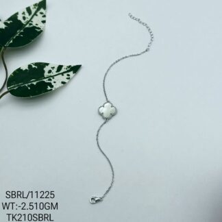 Stunning floral Bracelet in Sterling Silver Pure 925