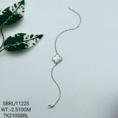 Stunning floral Bracelet in Sterling Silver Pure 925
