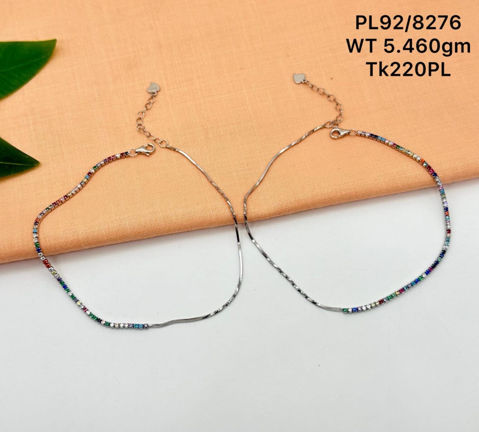 Elegant Rainbow Payal/Anklet in Pure 925 Silver BIS Hallmarked - Image 1