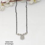 Pretty Mangalsutra in White Stone In Pure Silver