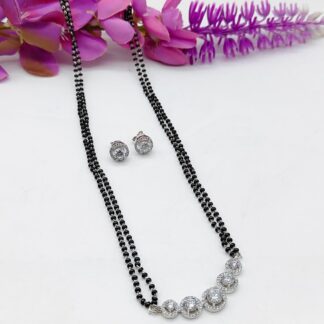 Solitaire Pure Silver Mangalsutra