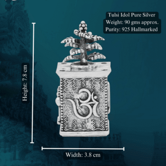Tulsi Idol in Pure Silver 925 Hallmarked Width:3.8cm Hei:7.8cm