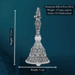 Hanuman Bell in Pure Silver 925 Hallmarked Width:5cm Hei:12cm