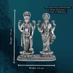 Lakshmi Narayan Idol in Pure Silver 925 Hallmarked Width:4.6cm Hei:5.8cm