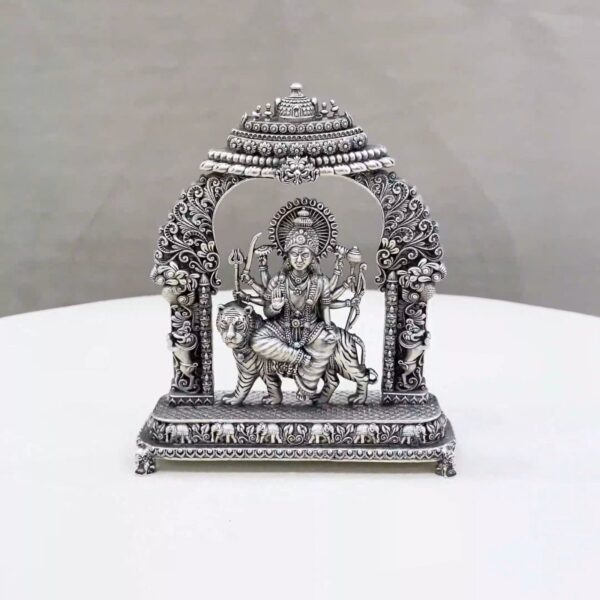 Durga Big Arch Pure Silver Idol