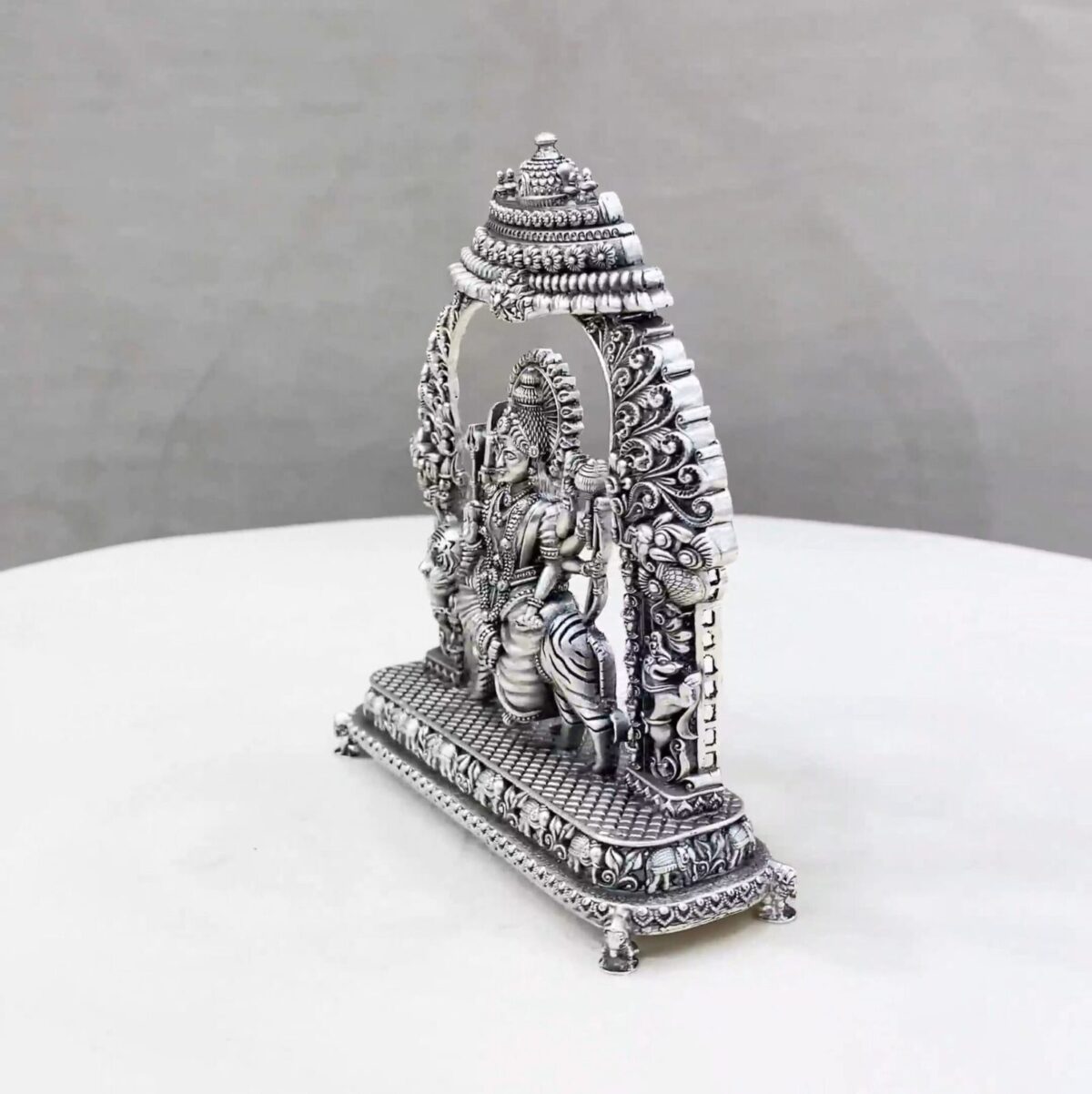 Durga Big Arch Pure Silver Idol - Image 3