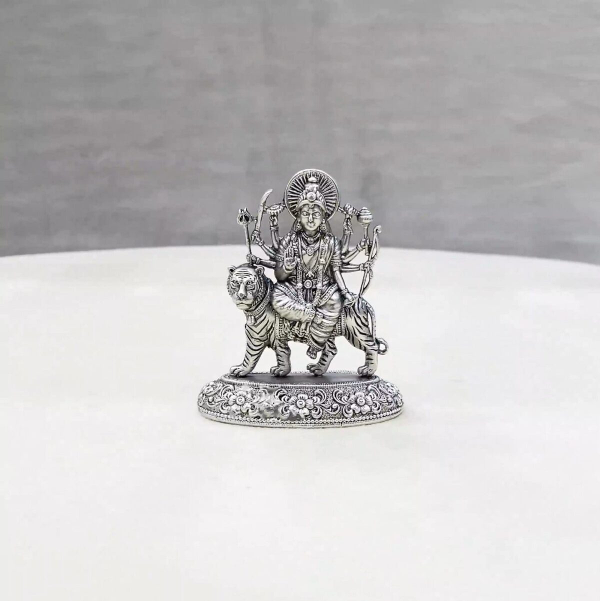 Durga Devi Pure Silver Idol